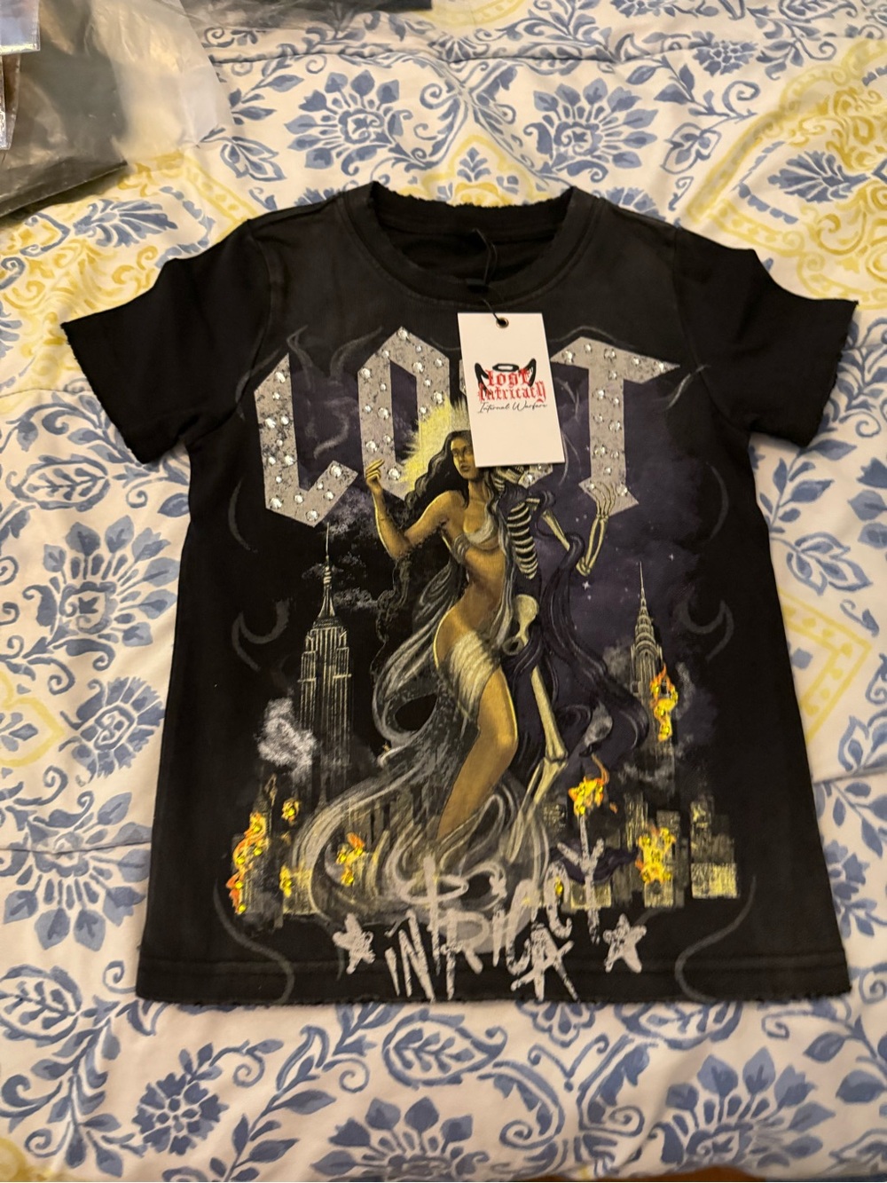 Lost Intricacy Kids Size 5 Rock Revival Kids Black Graphic Short-Sleeve Tee